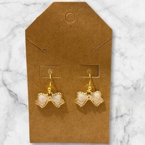 Elegant Gold Bow Earrings